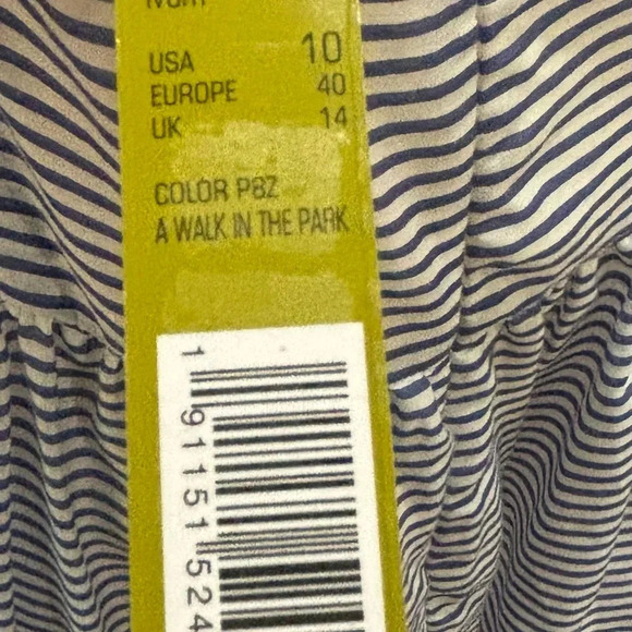 Blue and White Striped Maxi Dress Size 10 NWT Gianni Bini - Picture 7 of 15